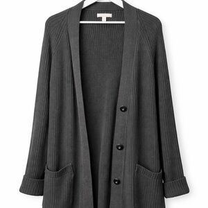 Woman Within Black Knit Cardigan